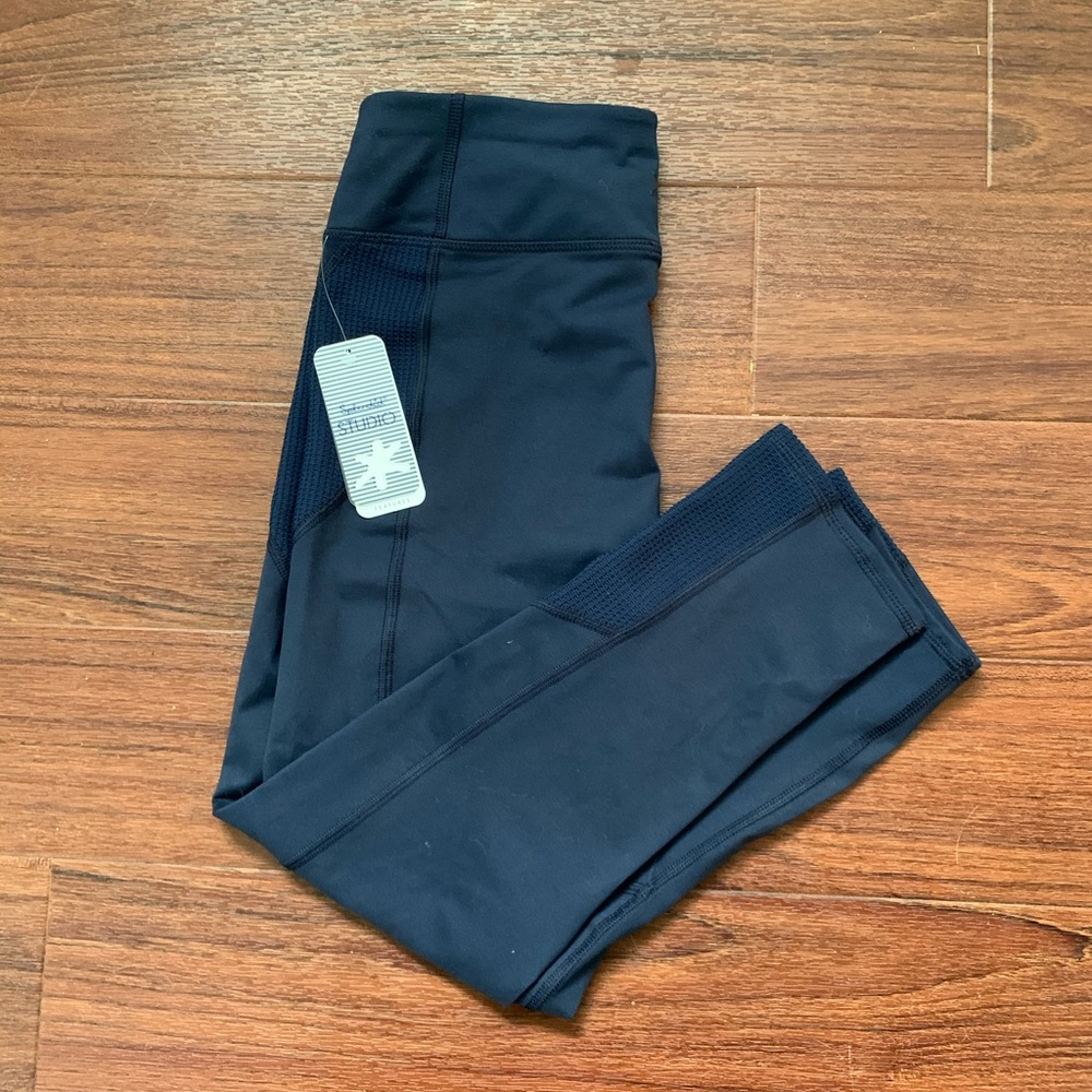 Splendid cropped tights Navy Blue Small